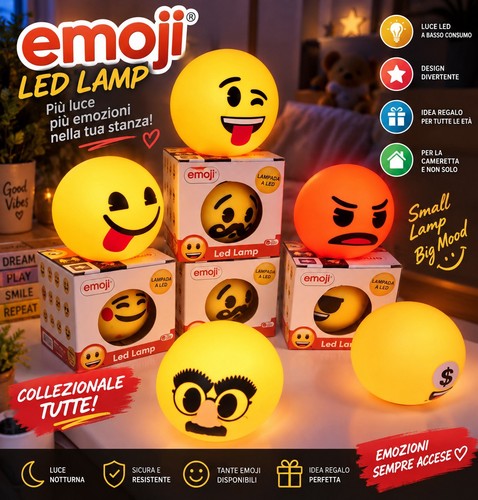 Lampada led emoji decorativa - emoji,