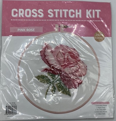 Kit punto croce rosa - croce, 14