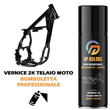 Vernice Telaio Moto Spray 2K NERO LUCIDO | Chemical & Scratch Resistant