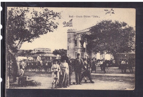 Cartolina colonie rodi circolo - colonie,