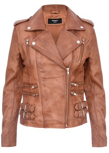 Giacca biker pelle - pelle, donna