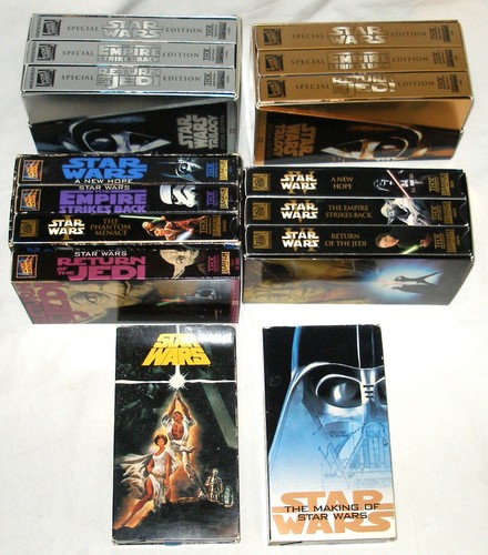 Star wars vhs tape - star,