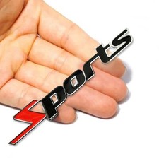 Logo sportivo 3D cromato auto