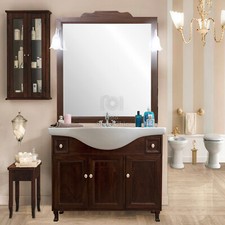 MOBILE BAGNO COMPLETO ARREDO BAGNO NOCE CON LAVABO CLASSICO RUSTICO ARTE POVERA
