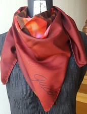 Foulard GUCCI  bordo' 100%seta fiori