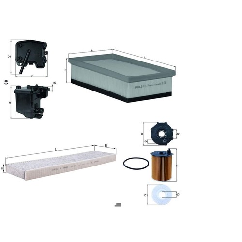 Set filtri knecht adatto - set,