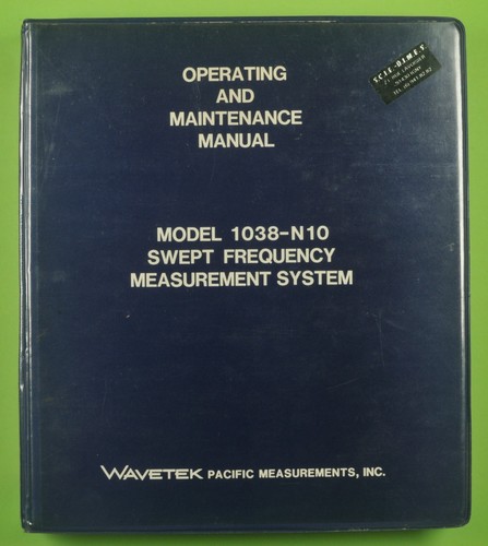 Wavetek modello 1038 - modello, 1038-n10