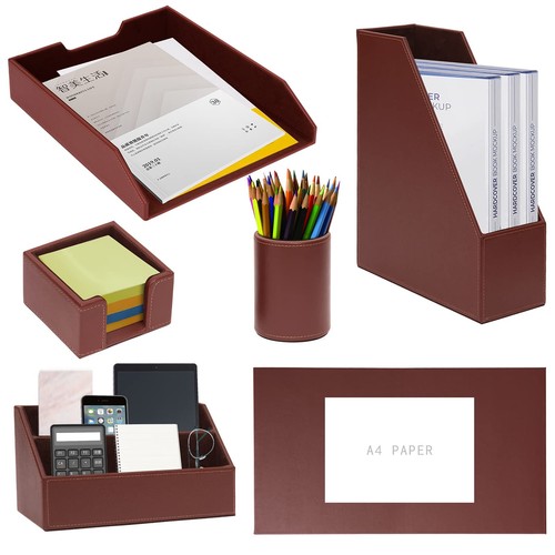 Set scrivania ufficio pelle - ufficio, pu