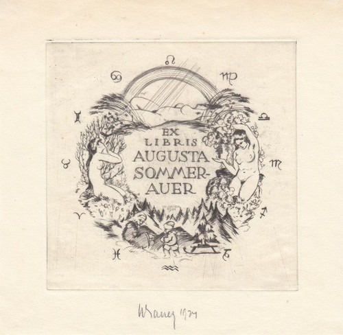 Exlibris bookplate incisione - bookplate,