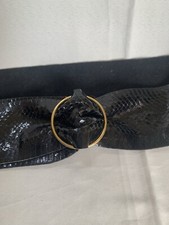 Cintura Donna Nera In Pelle Di Pitone