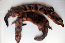 DUE STOLE DI PELLICCIA DI VISONE ORIGINALI OTTIMO STATO 2X75cm