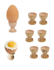 6 Pezzi Portauova in Legno