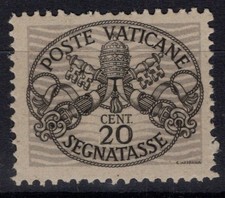 VATICANO 1946 SEGNATASSE 20