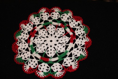 New hand crocheted doily - new,