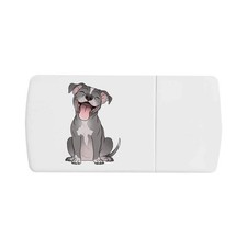 'Happy Pit Bull Terrier' Pill Box with Tablet Splitter (PI00034370)