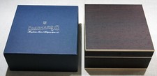 Eberhard & Co. vintage maxi wooden dark brown watch box complete outer box new