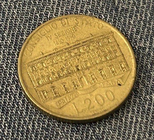 Moneta 200 lire consiglio - moneta,