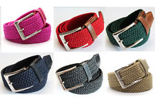 Cintura Cinta Casual Uomo Donna Elasticizzata Intrecciata Corda Elastica Comoda