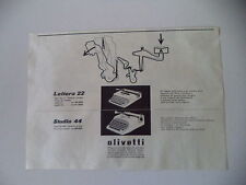 advertising Pubblicità 1956 OLIVETTI LETTERA 22/STUDIO 44