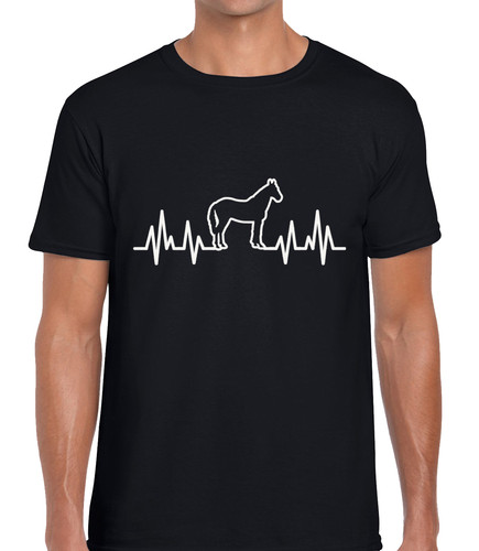 Maglietta horse heartbeat ecg - heartbeat,