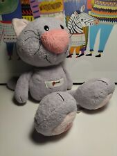 "TRUDI" peluche "Gatto" " BUSSI", colore lilla e rosa, altezza 30 cm.