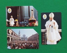 3 schede telefoniche usate VIICentenario Lauretano Loreto Papa Giovanni Paolo II