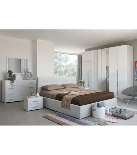 Camera letto nerano - letto, bianco