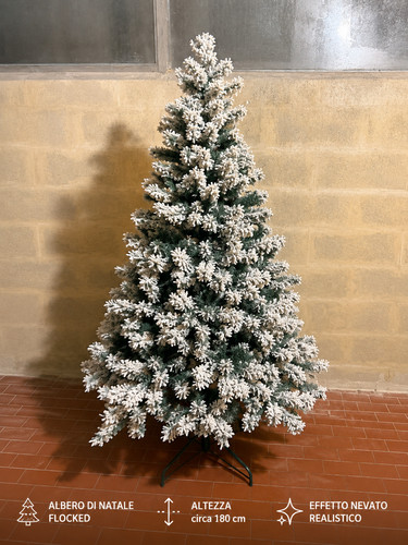 Albero innevato luci - +,