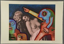 BAJ Enrico n. 3 serigrafie con collage, passamaneria e floccaggio cm. 70x100