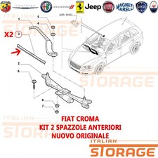 FIAT CROMA KIT SPAZZOLE TERGICRISTALLO ANTERIORI NUOVO ORIGINALE 71805140