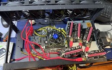 Mining rig con scheda madre fino a 12 schede video, alimentatore 1800w, 4 ventol