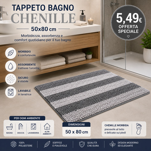 Tappeto bagno chenille - tappeto,