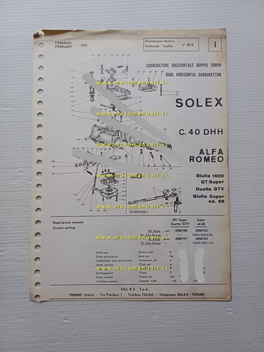 Solex carburatore ddh3 - solex, c.40