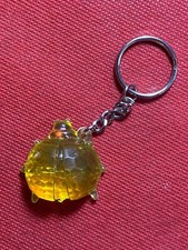 PORTACHIAVI A FORMA DI COCCINELLA GIALLA 3 cm plastica dura con anello metallo