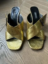 scarpe Versace  donna tacco basso Golden Come Nuovo