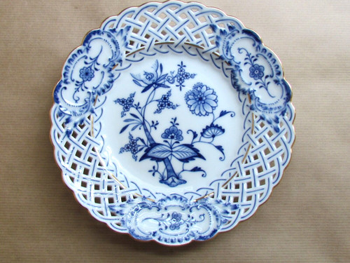 Meissen piatto tondo traforato - piatto,