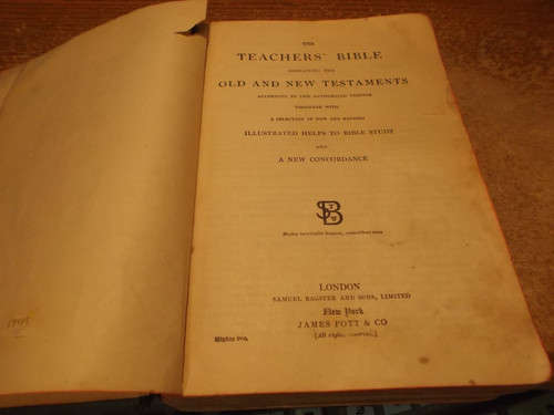 Teachers bible old new - teachers',