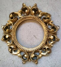 Cornice Fiorentina antica tonda intagliata e Dorata Fine '800