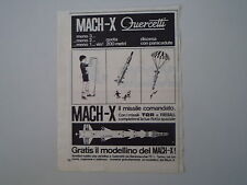advertising Pubblicità 1965 MACH-X QUERCETTI