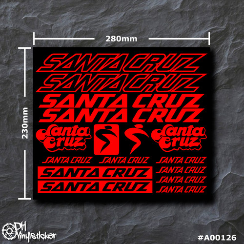 Adesivi santa cruz - cruz, rosso