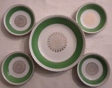 Rarissime Ciotole Ind. Ceramiche Galvani Fiore Oro Anni 30 Collezione Vintage