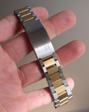 Zenith Bracciale Acciaio Link Band per Orologio Quarzo Anni 70 Defy Time Command NOS