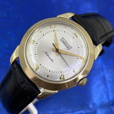 Splendido quadrante argento WITTNAUER LONGINES uomo vintage anni '50 revisionato e GARANZIA