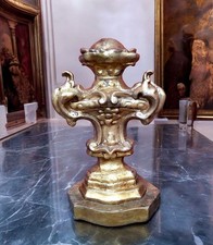 Portapalme Candeliere Antico Luigi XIV In Legno Dorato