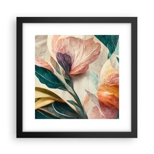Poster 30x30cm fiori vintage - 30x30cm,
