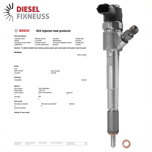 Iniettore diesel 0445110636 - diesel,