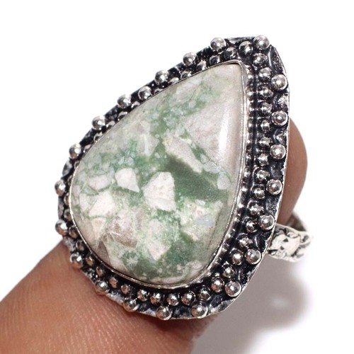 Anello variscite argento - argento, 925