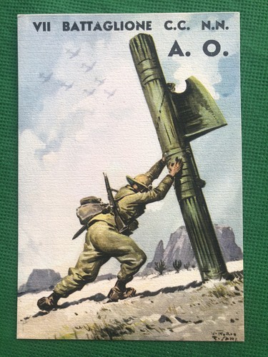 Cartolina militare milizia - militare,