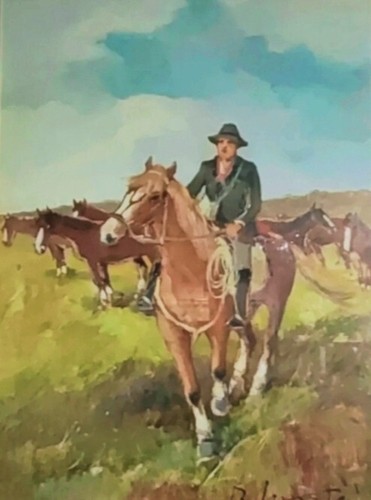 Carlo domenici dipinto olio - domenici,,