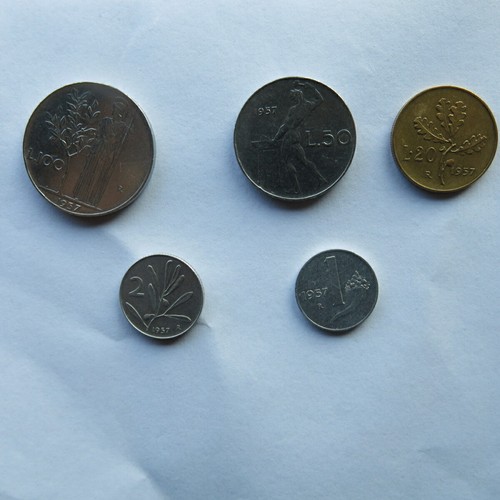 Serie monete della - lira, del